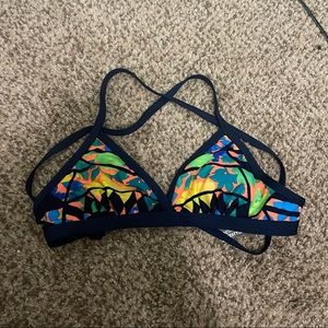 TYR multi colored bikini swim top